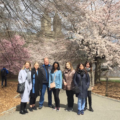 Pod Hotel tour group in Central Park