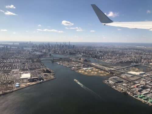 Photo of a View from plane flying over East River