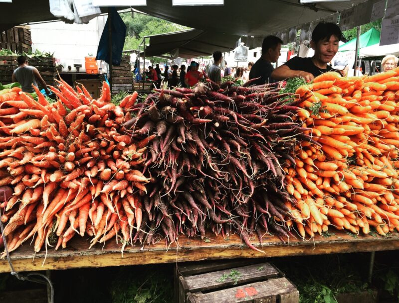 Carrots at the Union Square Market in the Fall